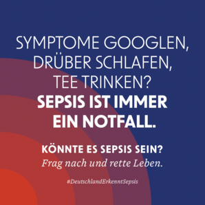 Sticker „Sepsis ist immer ein Notfall“