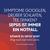 Sticker „Sepsis ist immer ein Notfall“